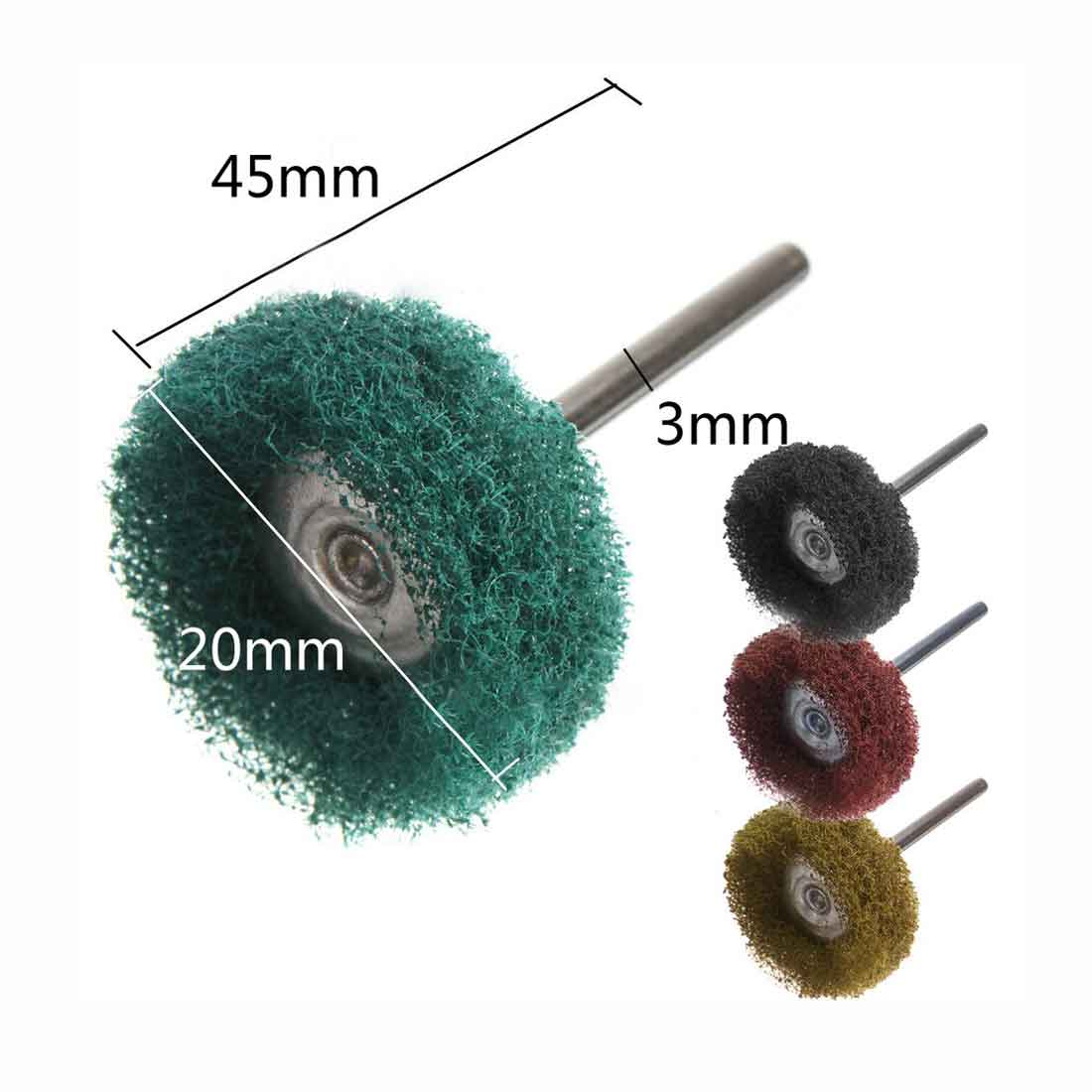Bộ 4 Chổi Đánh Bóng Mini Trục 3mm Sợi Rối