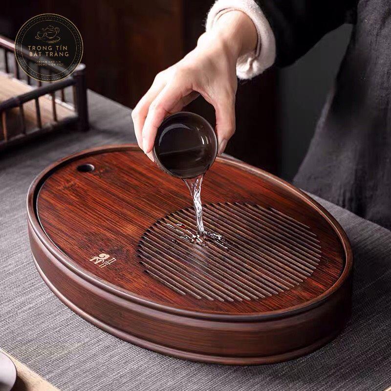 Khay Trà Tre Cao Cấp Bầu Dục KT 17