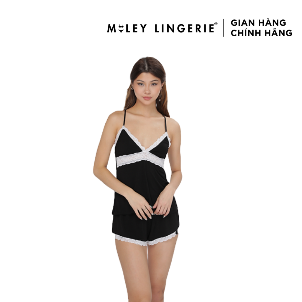 Đồ Bộ Mặc Nhà 2 Dây Sexy Vải Sợi Thiên Nhiên Cao Cấp Bamboo Miley Lingerie CBM0102