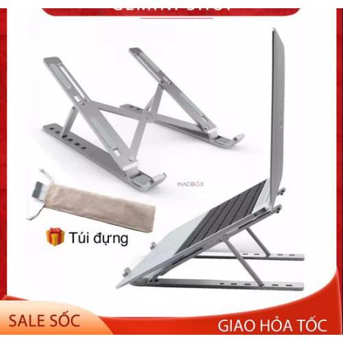 Giá Đỡ Lap- Macbook, Ipad Gấp Gọn Kệ kê máy tính, nhôm và nhựa ABS, Điều Chỉnh Được Độ Cao, thiết bị học trực tuyến