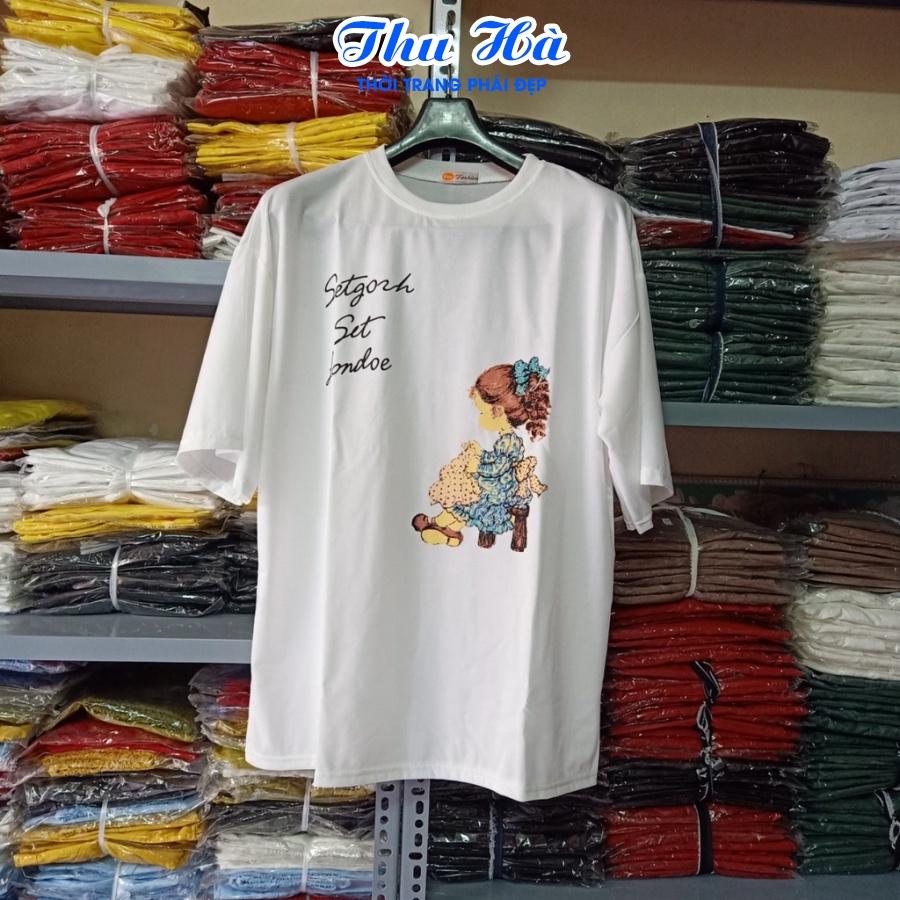 Áo thun form rộng tay lỡ Thu Hà áo phông unisex chất thun cotton in hình Công Chúa Tuyết