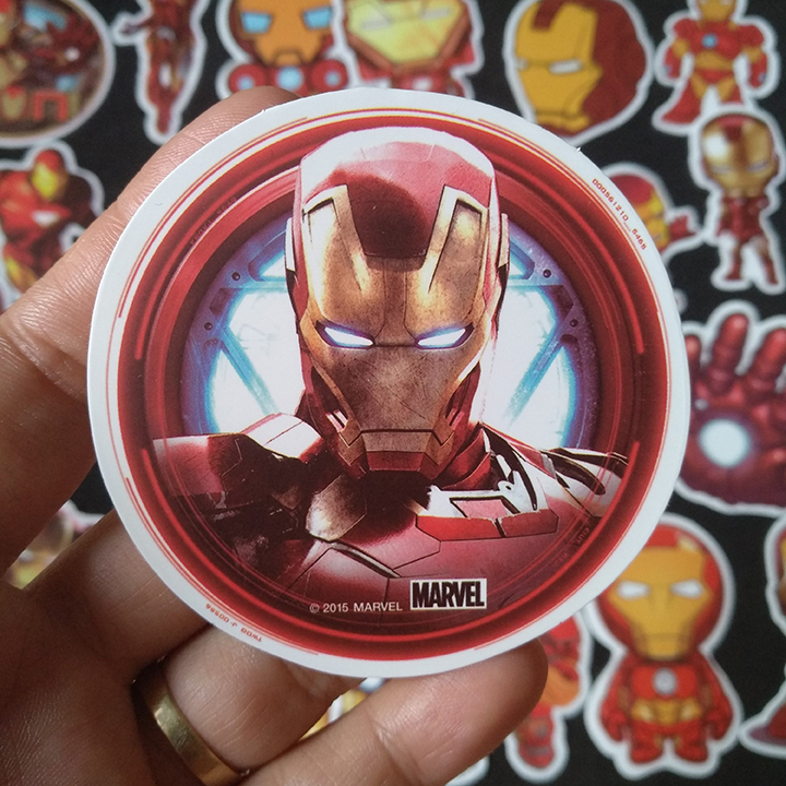 Bộ Sticker dán cao cấp chủ đề IRON MAN - NGƯỜI SẮT - Dùng dán Xe, dán mũ bảo hiểm, dán Laptop