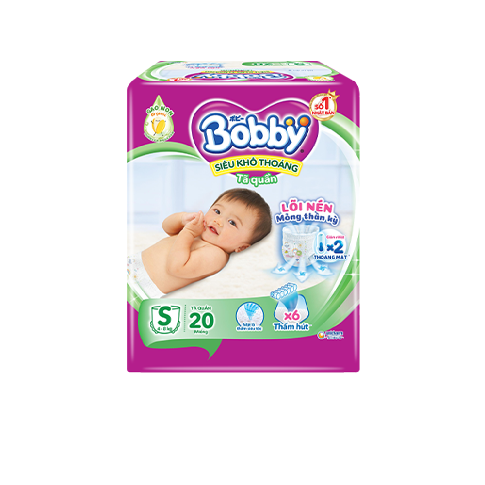 Combo 6 Tã quần Bobby Pants S20 dành cho bé 4 - 8kg