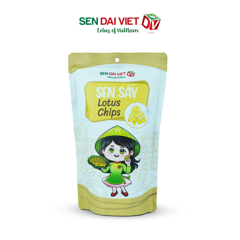 Sen Sấy Nguyên Vị- Không Đường, Ăn Vặt Không Lo Tăng Cân, ĐV- Sen Đại Việt-Gói 30g