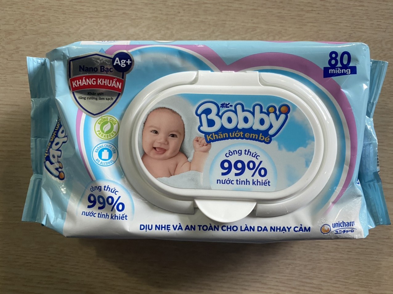 COMBO 2 GÓI  Khăn Ướt Bobby Care không mùi  80 TỜ