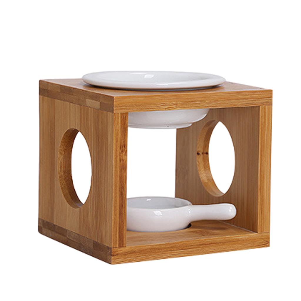 Wooden Tealight Candle Holder Aroma Essential Oil Burner