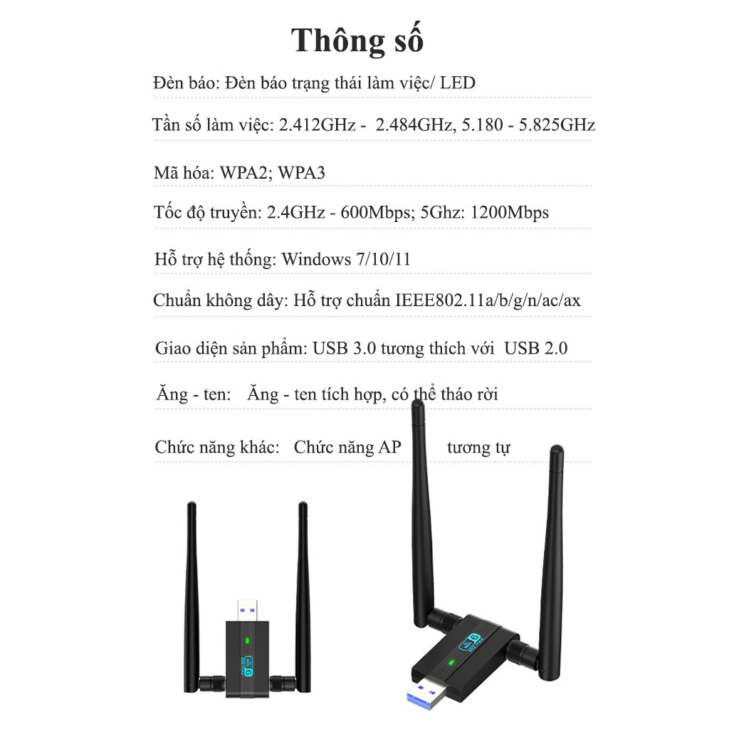 Thiết bị thu, phát wifi từ máy tính Pix-link WIFI5, router wifi tốc độ cao phủ sóng rộng từ máy tính, PC - Hàng chính hãng/Hàng nhập khẩu