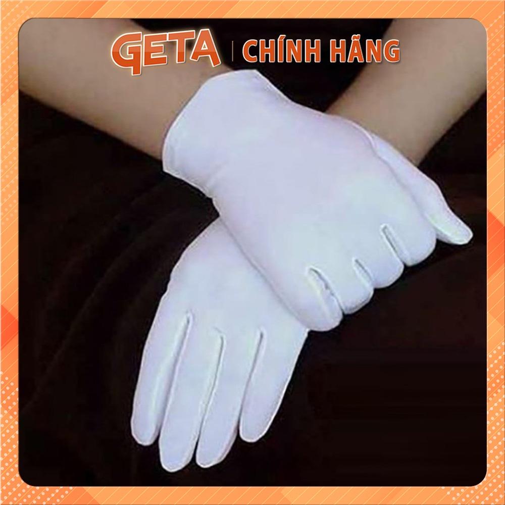 Bao tay trắng vải cotton 2 chiều (vải sẹc) cho lễ tân, bảo vệ, duyệt binh (100 đôi)