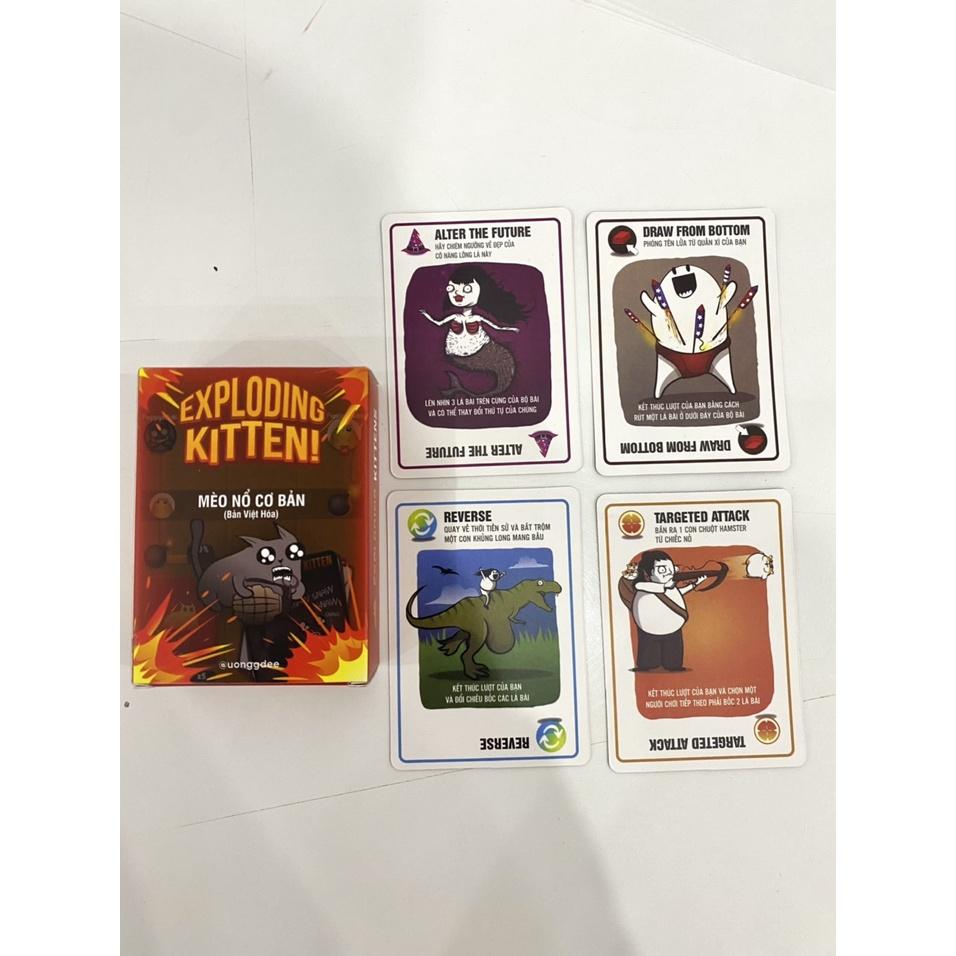 Bộ bài MÈO NỔ &quot;Uống Đê&quot; việt hóa Exploding kitten chơi cùng nhóm bạn