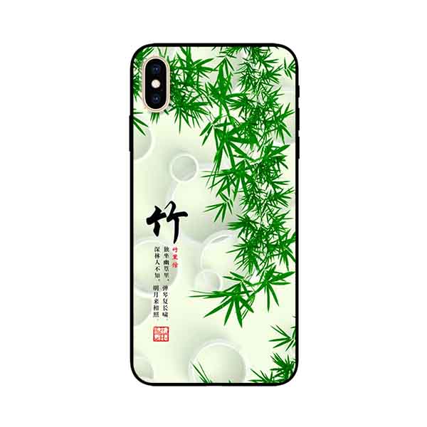 Ốp Lưng in cho iPhone Xs Max Mẫu Tranh Nền Tre - Hàng Chính Hãng
