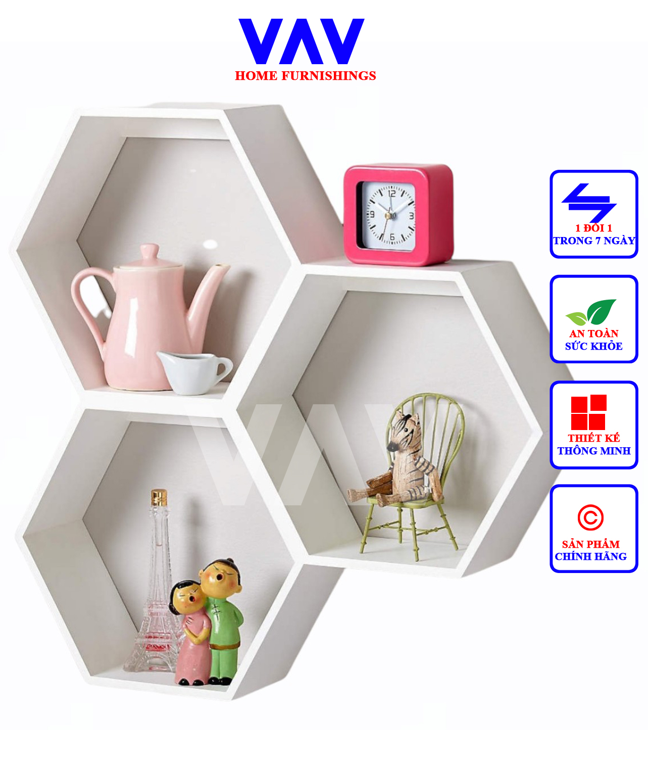 Giá treo đồ tổ ong bằng gỗ | Chính hãng VAV