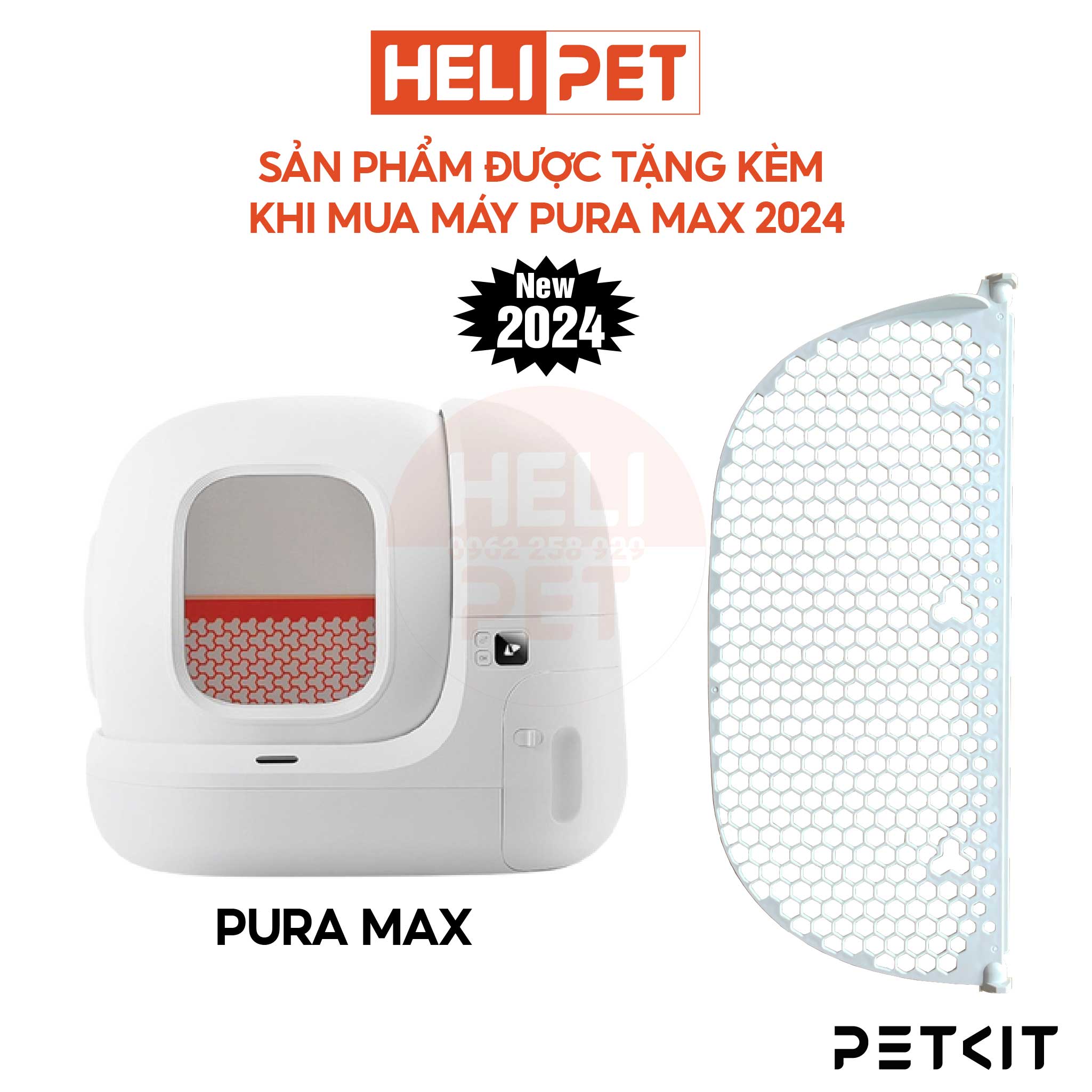 Lưới lọc cát mèo hạt nhỏ dùng cho máy dọn vệ sinh PETKIT Pura Max, Pura X với cát khoáng, cát đậu hạt nhuyễn - HeLiPet