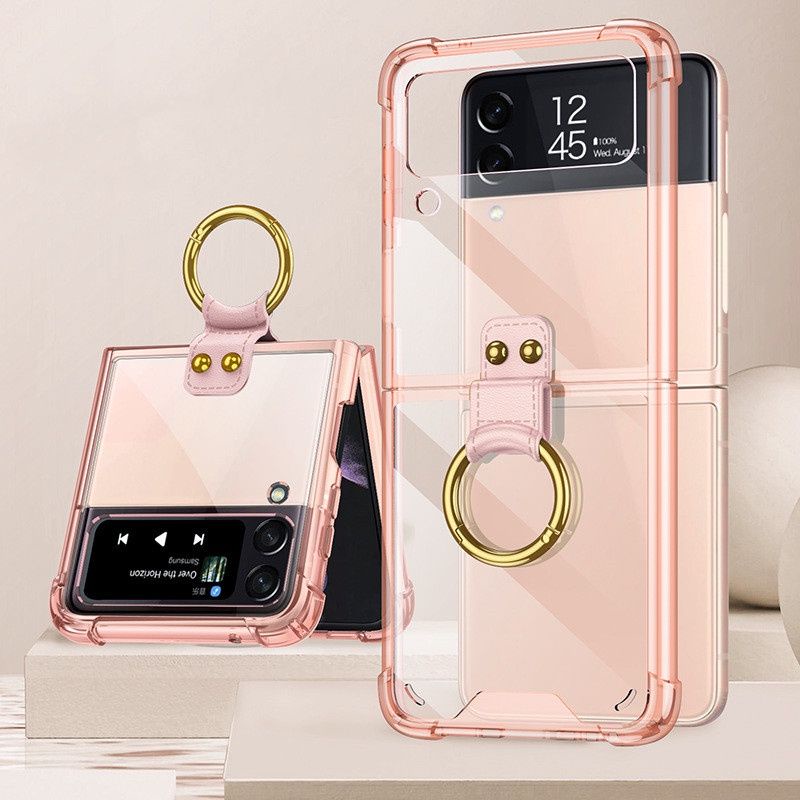 Ốp lưng cho samsung Zflip4 - Z flip4 - Z Flip 4 5G nhiều màu có Ring đeo giữa