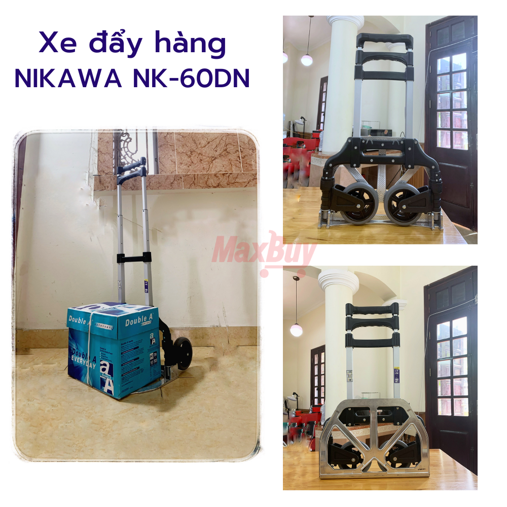 Xe đẩy hàng 2 bánh chính hãng Nikawa NK-60DN tải trọng 68Kg