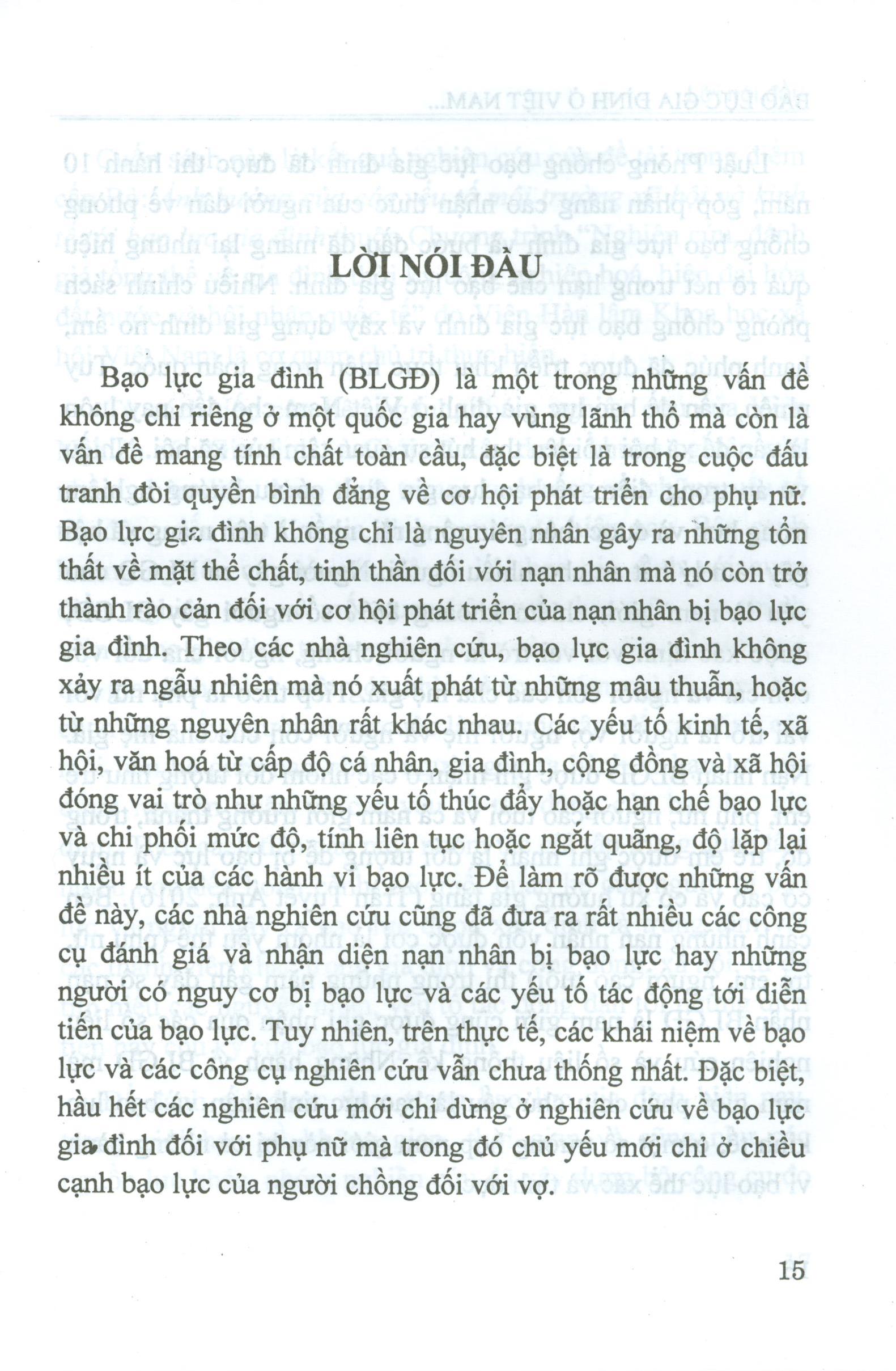 Bạo Lực Gia Đình Ở Việt Nam - Thực Trạng Và Các Yếu Tố Tác Động (Sách chuyên khảo)