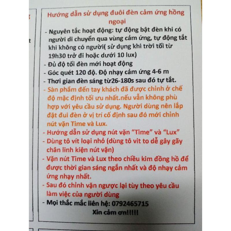 Đui đèn cảm biến chuyển động