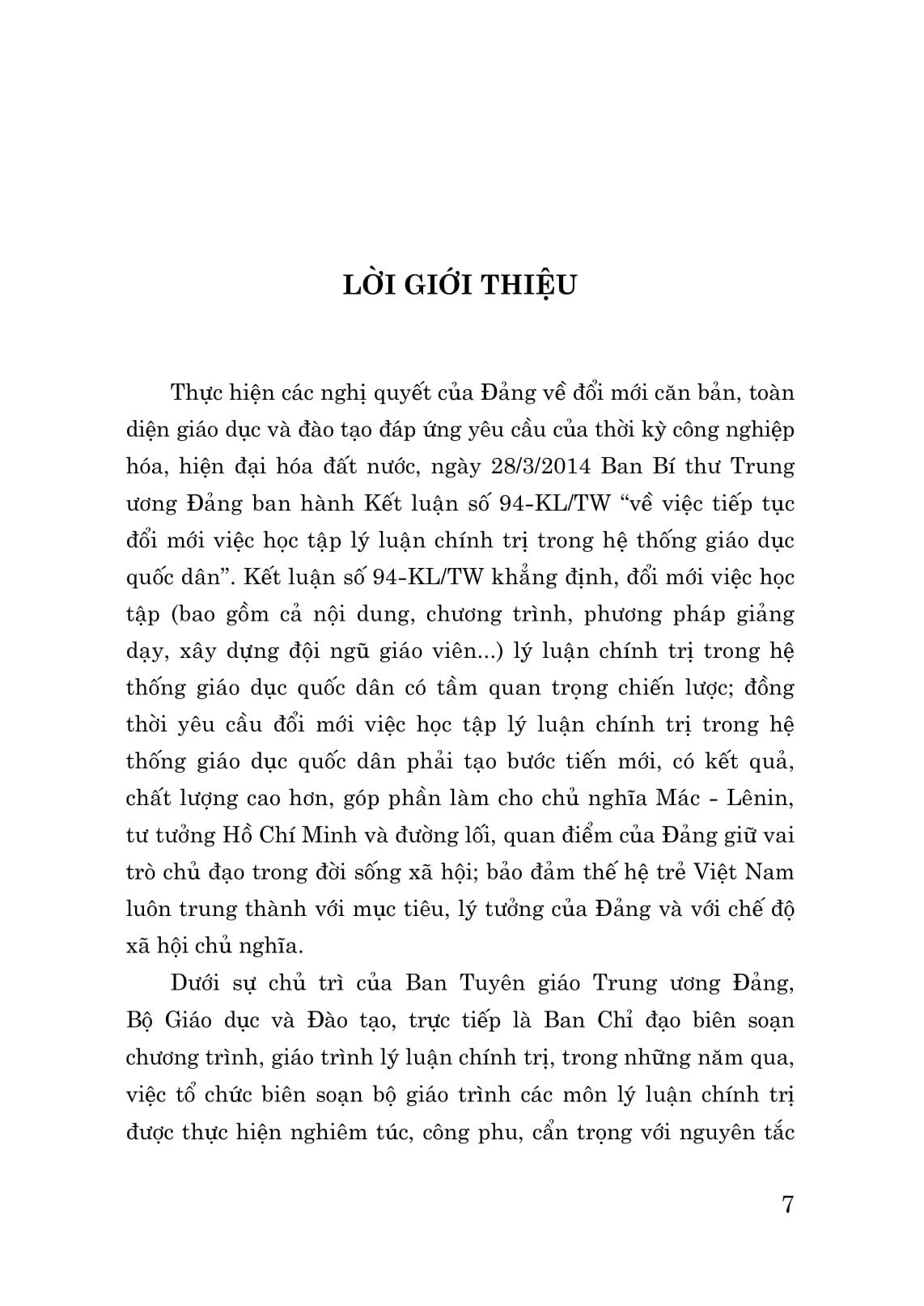 Sách - Giáo Trình Triết Học Mác - Lênin (Dành Cho Bậc Đại Học Hệ Không Chuyên Lý Luận Chính Trị)