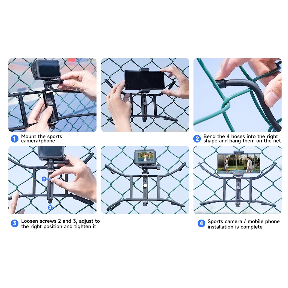 GIÁ ĐỠ CHO GOPRO LÊN HÀNG RÀO TELESIN - HÀNG NHẬP KHẨU