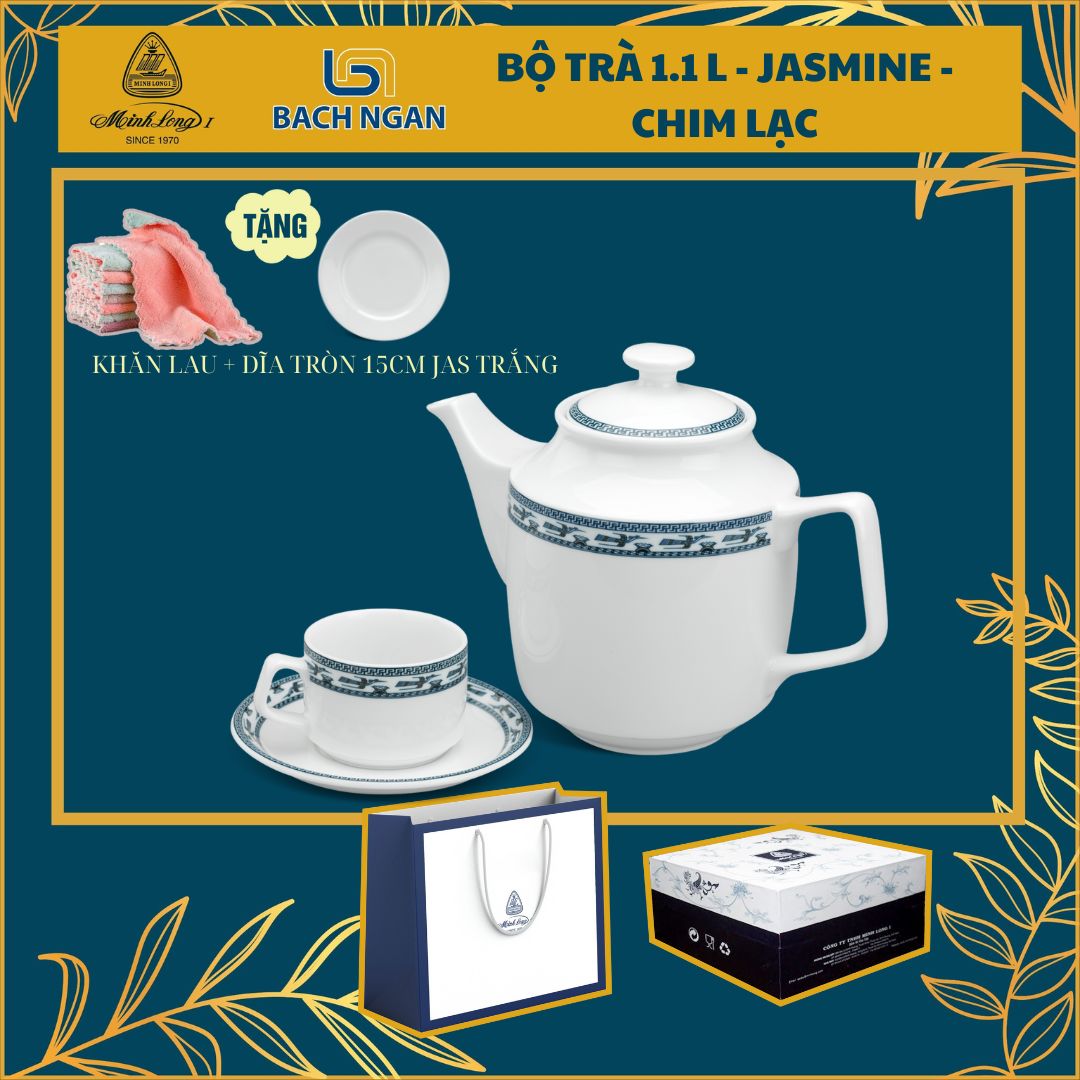 Bộ trà 1.1 L – Jasmine – Chim Lạc - Gốm sứ cao cấp Minh Long 1