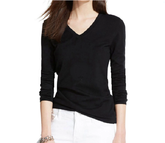 Áo thun Eddie Bauer tay dài nữ cổ tim 098