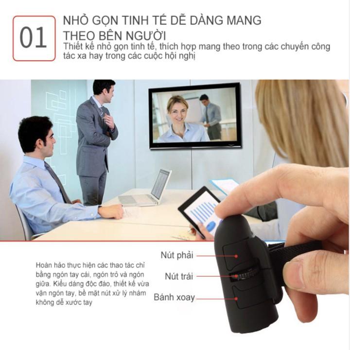 Chuột quang đeo ngón tay tiện lợi kết nối mọi thiết bị