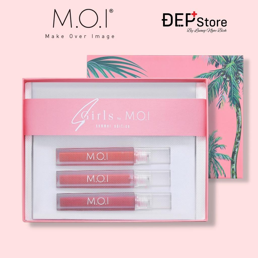 Set 3 Son Kem Lì Sgirls By M.O.I Chất Nhung lì - Nhiều Dưỡng - Mềm Mịn 4g