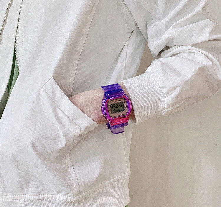 Đồng hồ điện tử thể thao nam nữ Sp3, khung màu titan dây silicon full chức năng.