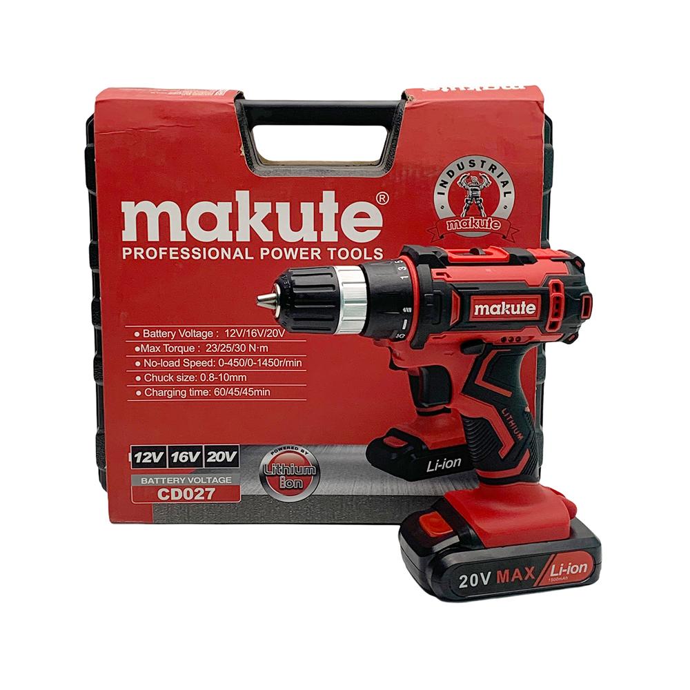 MÁY KHOAN PIN LI-ION 20V 10 MM MAKUTE CD027 RED - HÀNG CHÍNH HÃNG