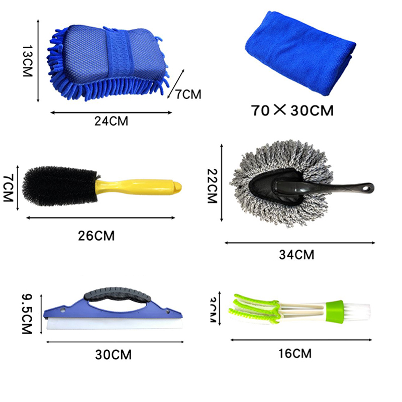 Bộ Dụng Cụ Rửa Xe Ô Tô 6 Món