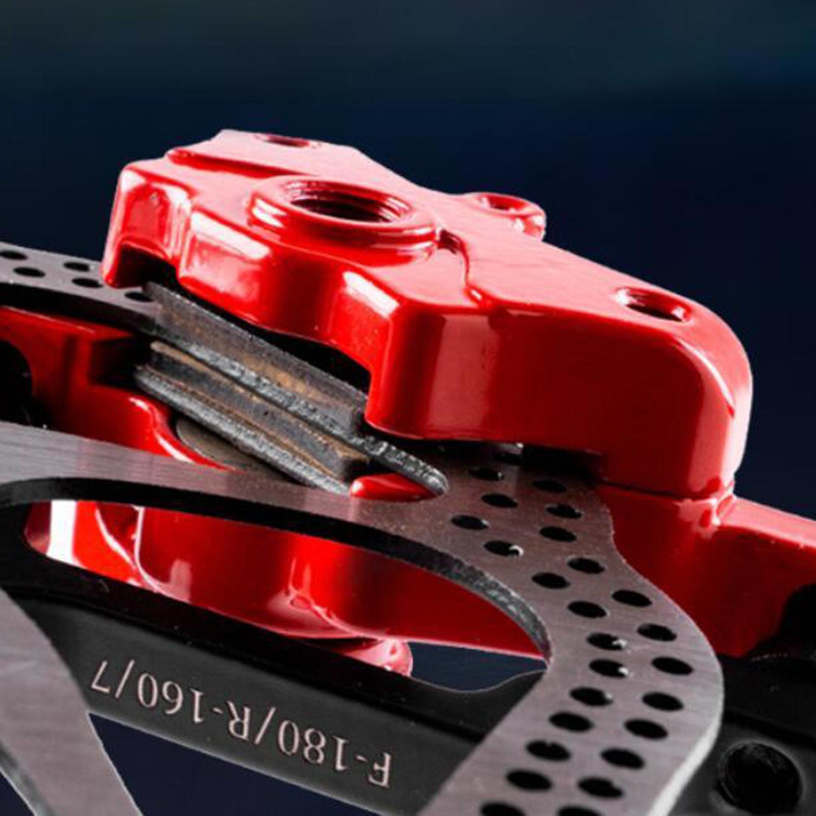 2xSolid Bike Disc Brake Caliper R160/F180 Rotor Disc Calipers Red F160 R140