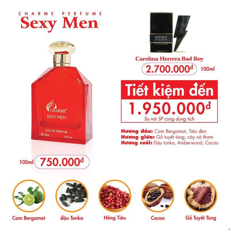 Nước Hoa Charme SEXY MEN 100ml