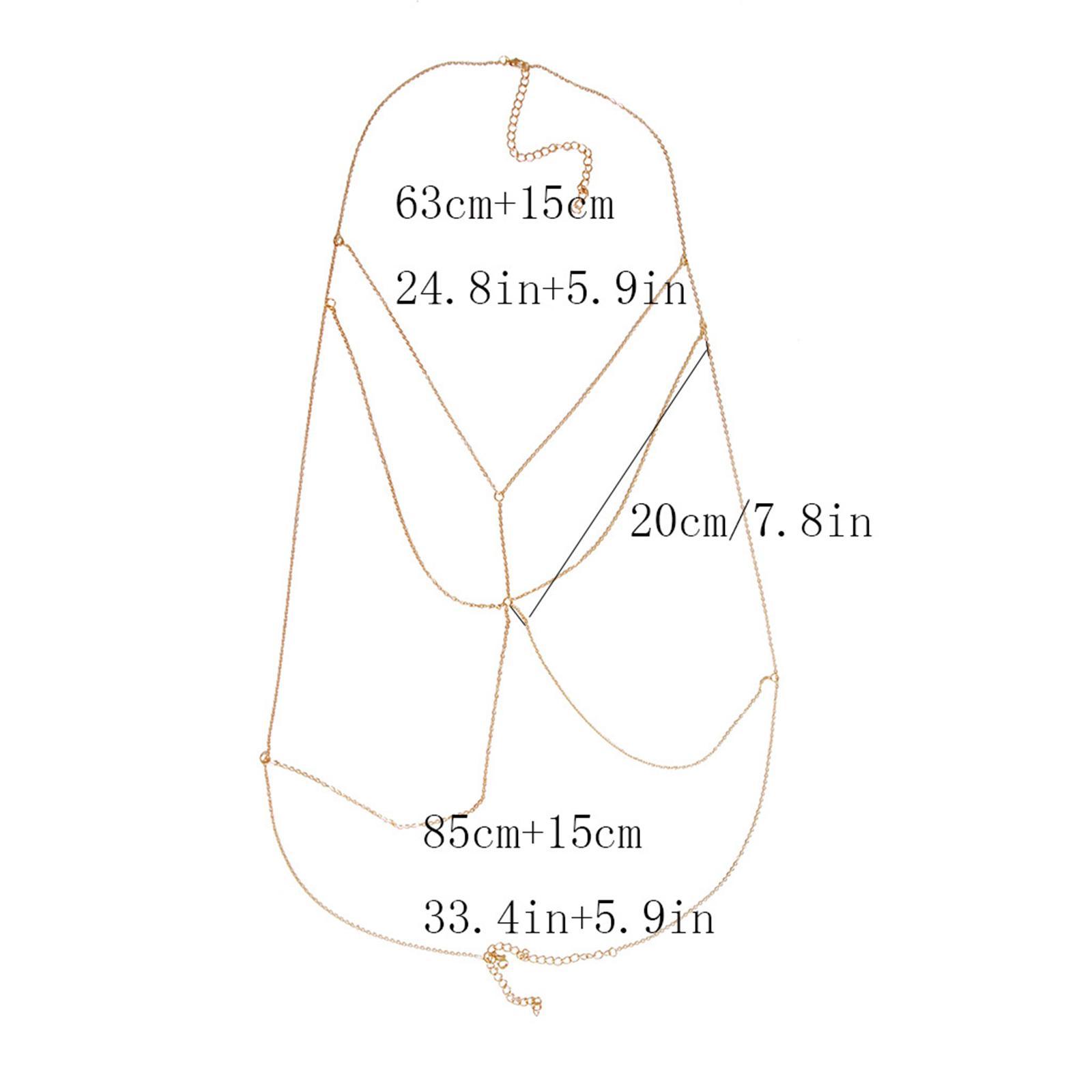 Crystal Bikini Bra Body Chain Popular Multi-Layer Jewelry Chains for Wedding Girls