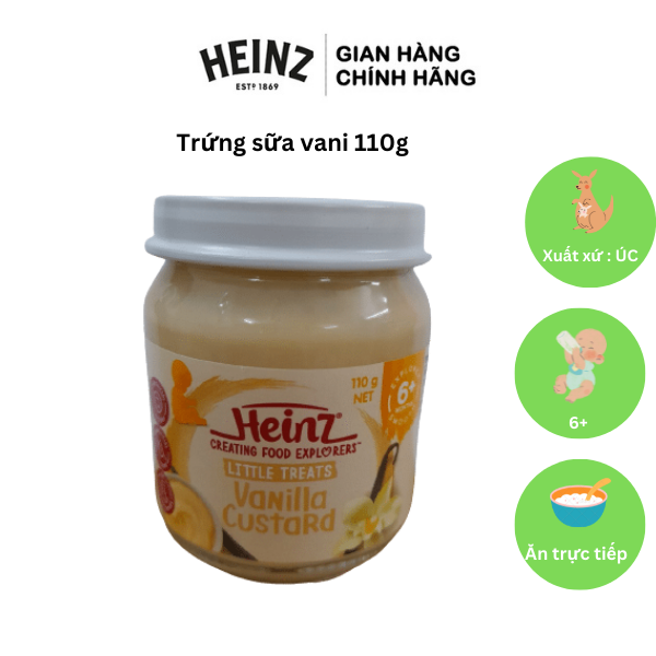 Dinh Dưỡng Đóng Lọ Custard Vani HEINZ 110g