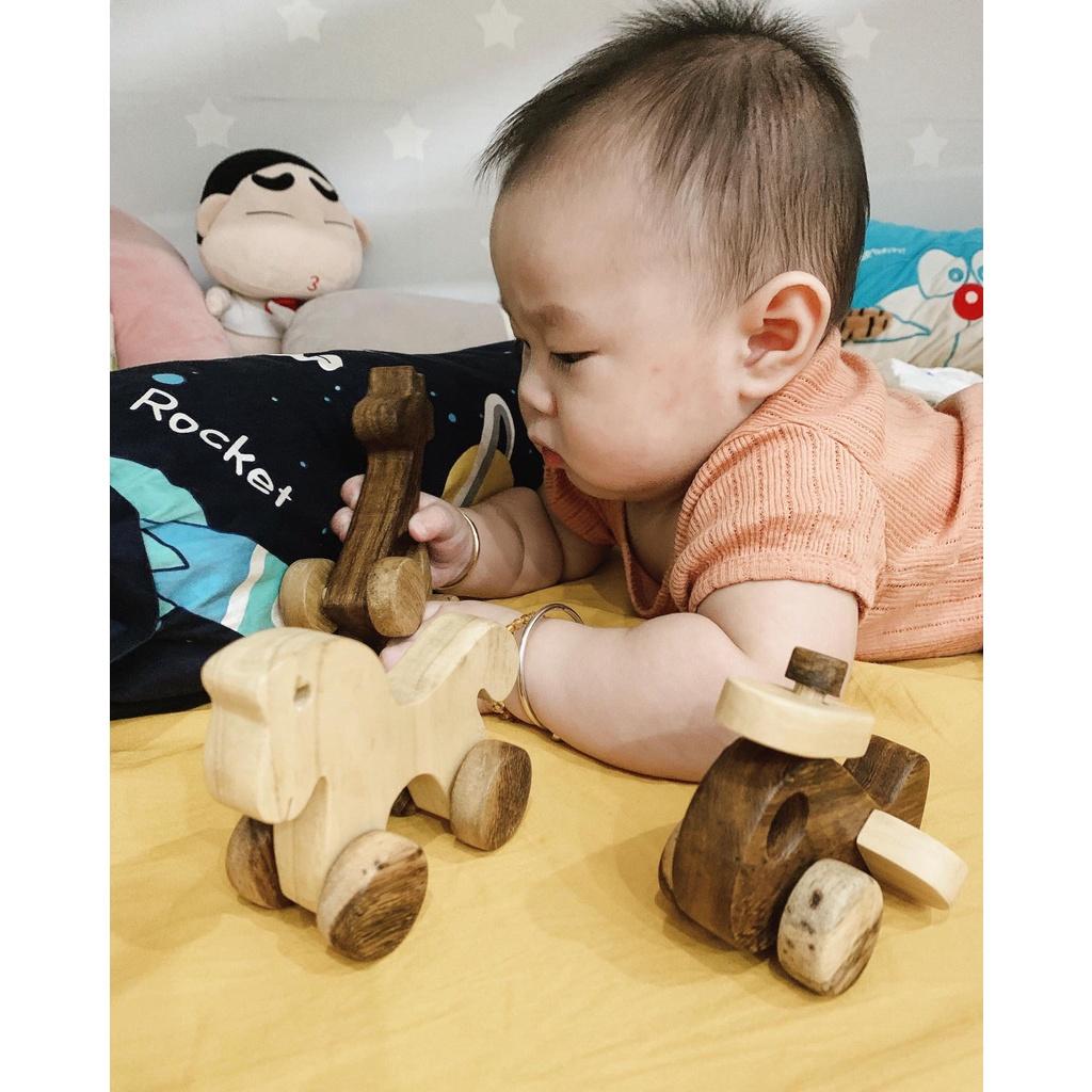 Set 5 Thú Đồ Chơi Gỗ Cho Bé Chàng Trai Gỗ