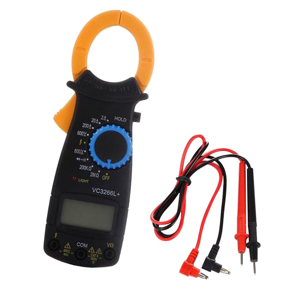 Digital Clamp Meter AC DC Current Voltage Multimeter Temp Volt Amp Tester