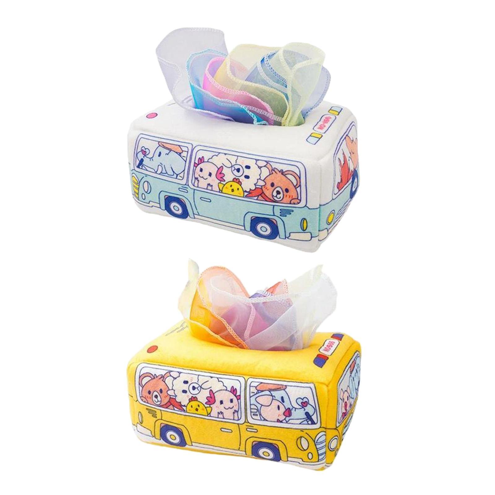2x Baby Tissue Box with Hand Towel Sensory Toys for Preschool Toddlers