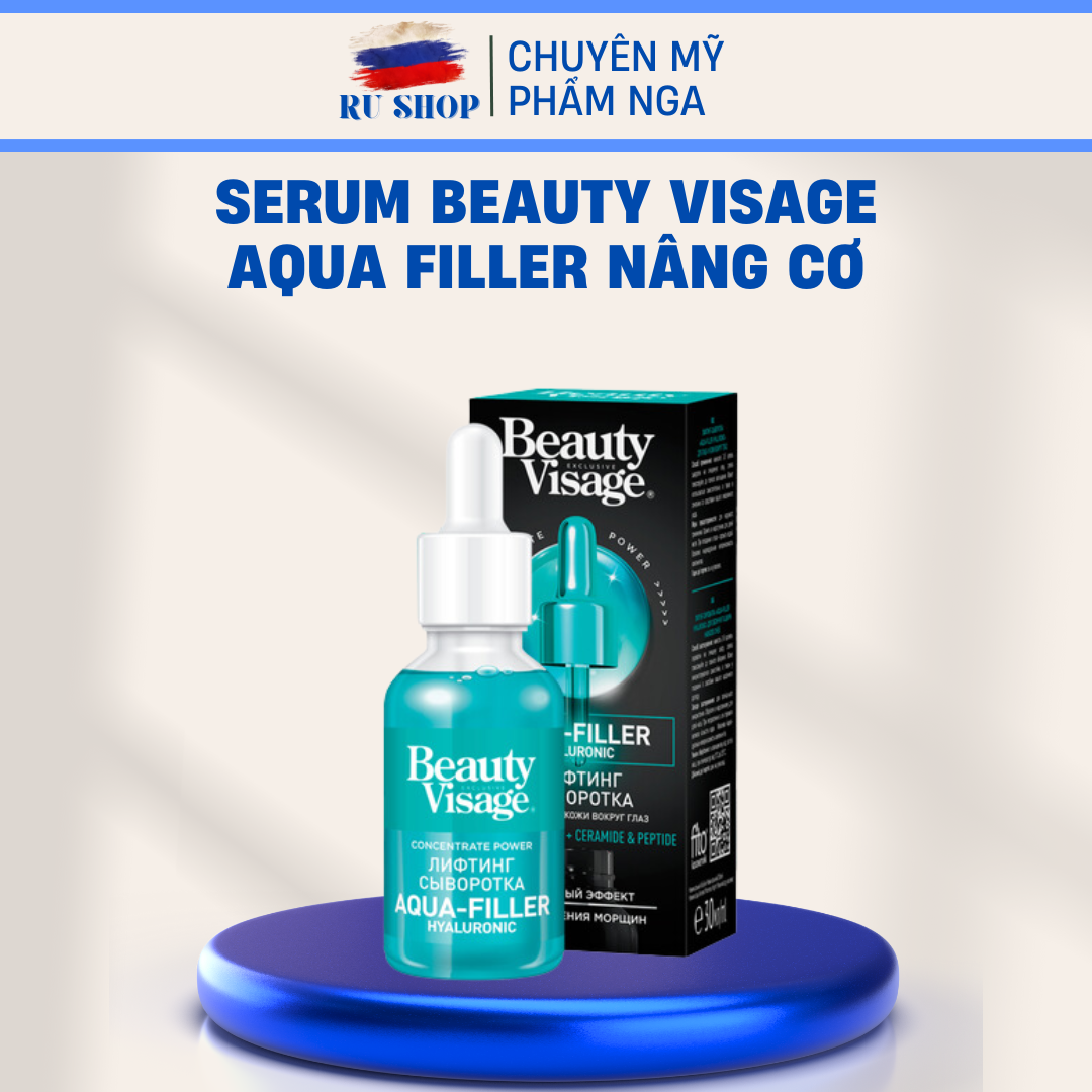 Serum Beauty Visage Aqua Filler nâng cơ, giảm nếp nhăn, đều màu da 30ml
