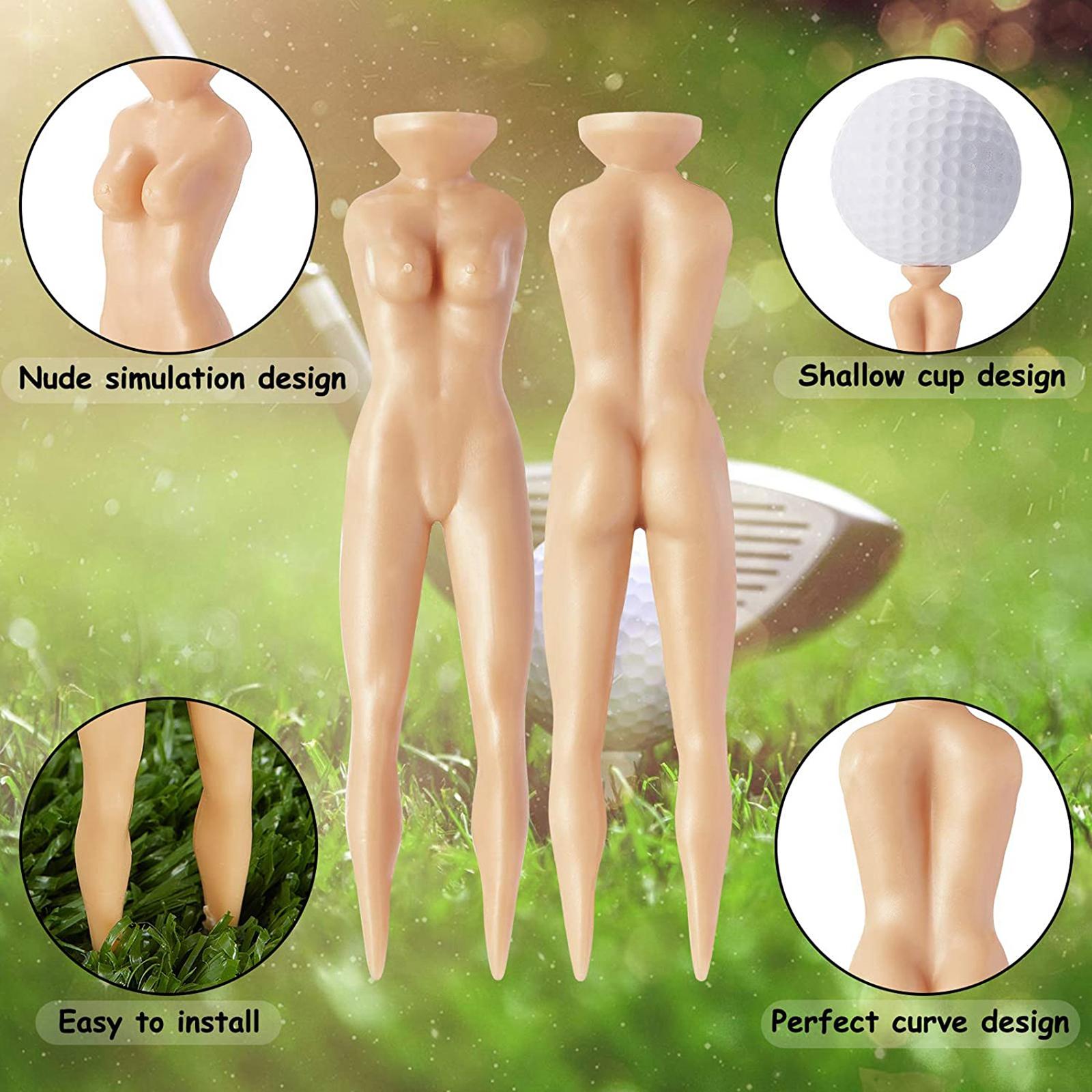 10pcs 3 Inch Plastic Golf Tees Lady Tees Woman Golf Tees Nude Lady Body Golf Tees for Golf Training Professional Golf Tees Golfer Gift Accessory