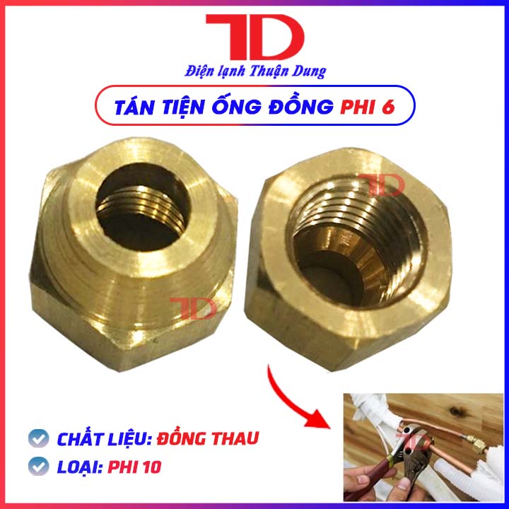 Tán ống đồng tán tiện phi các loại, hàng tốt ốc nối ống đồng bao kín các mối nối chống sự thất thoát tác nhân lạnh (không bị xì gas), hàng chính hãng,  Điện Lạnh Thuận Dung