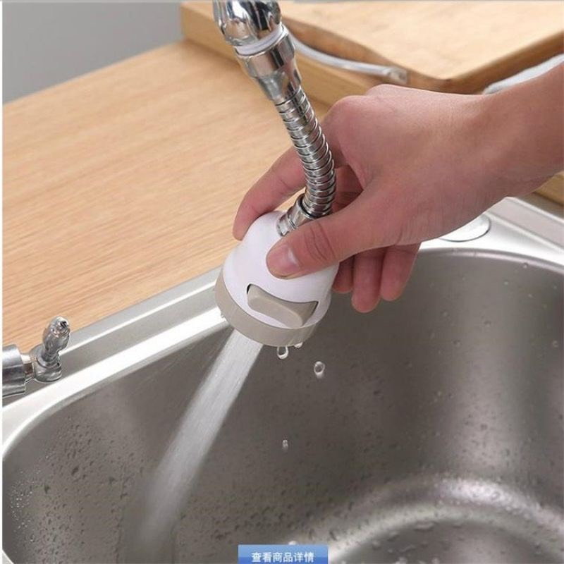 Nối vòi nước bồn rửa chén tăng áp 2 chế độ xoay 360 độ inox loại xịn