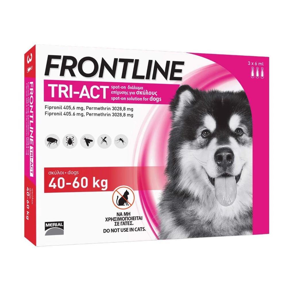 FRONTLINE TRI-ACT trị ve rận cho chó. Thuốc diệt ngoại kí sinh cho chó FRONTLINE. Phòng bệnh do ruồi muỗi cắn.