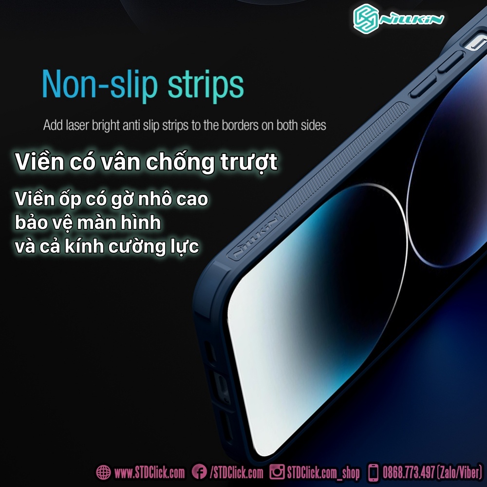 ỐP LƯNG DÀNH CHO ĐIỆN THOẠI IPHONE 14 - 14 PLUS - 14 PRO - 14 PRO MAX NILLKIN TEXTURED S NYLON FIBER BẢO VỆ CAMERA