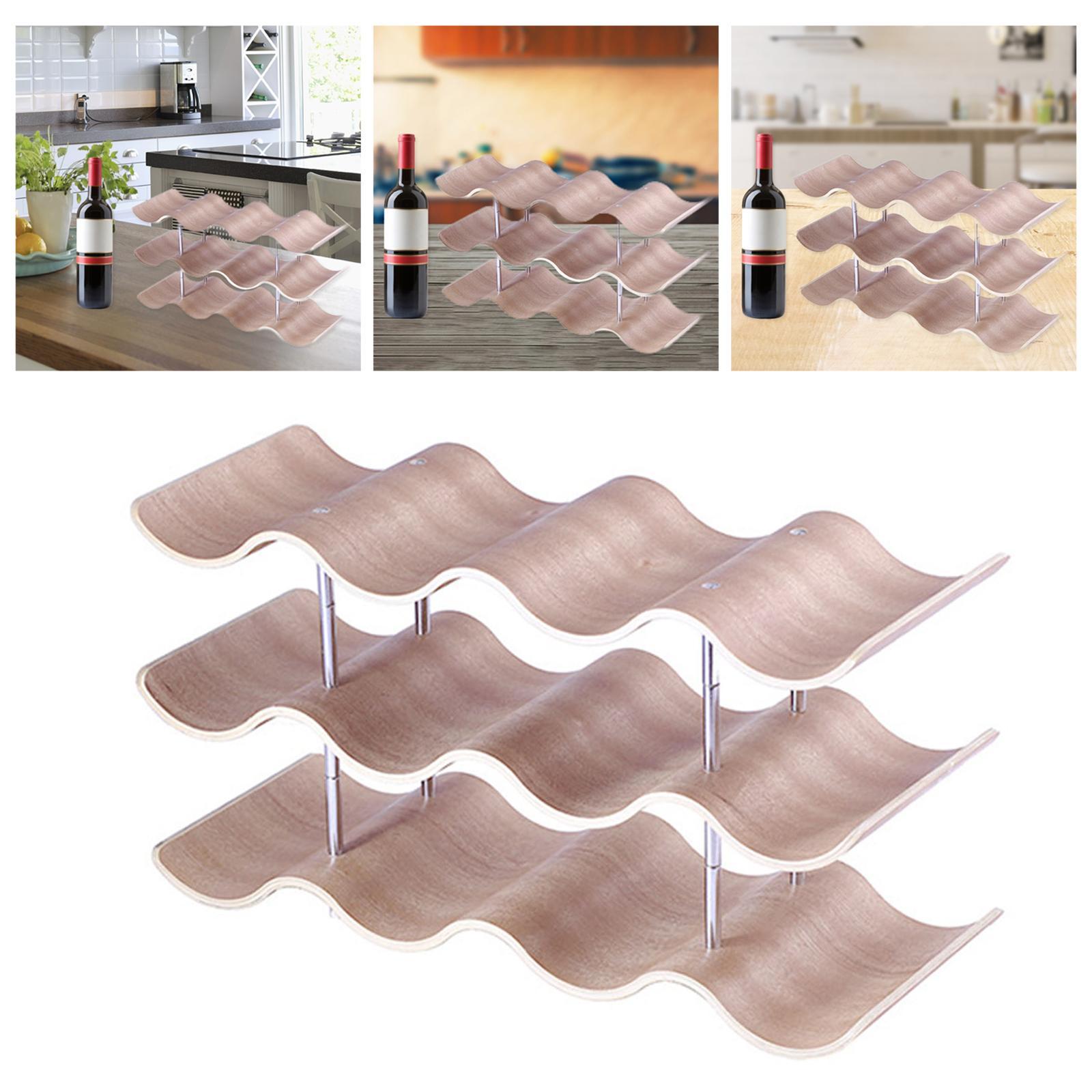 Tabletop Wine Rack Holder Display Storage Stand for Home Bar