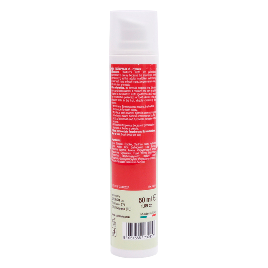 Gel Đánh Răng Vị Dâu Rừng Organic Toothpaste Raspberry Azeta Bio GDR004 (50ml)