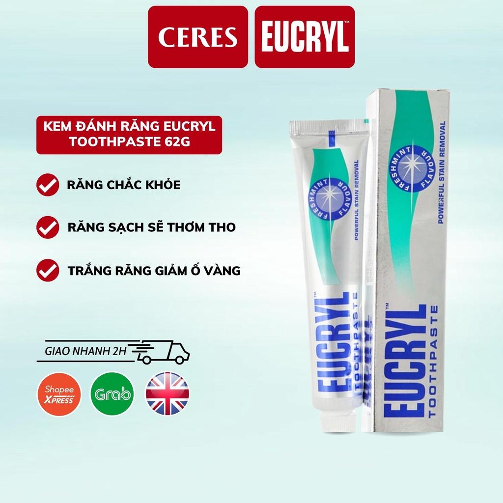 Kem Đánh Răng Eucryl Toothpaste Tẩy Trắng Bạc Hà 62g