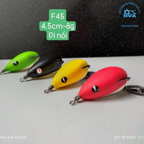 Mồi lure nhái hơi F35 -f45s-f45 chuyên săn lóc,vược mú hanh siêu nhậy