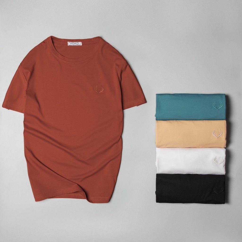 Áo Thun Nam Cổ Tròn vải Cotton co giãn dày dặn phông trơn basic tay ngắn nhiều màu THỜI TRANG NAM 1986