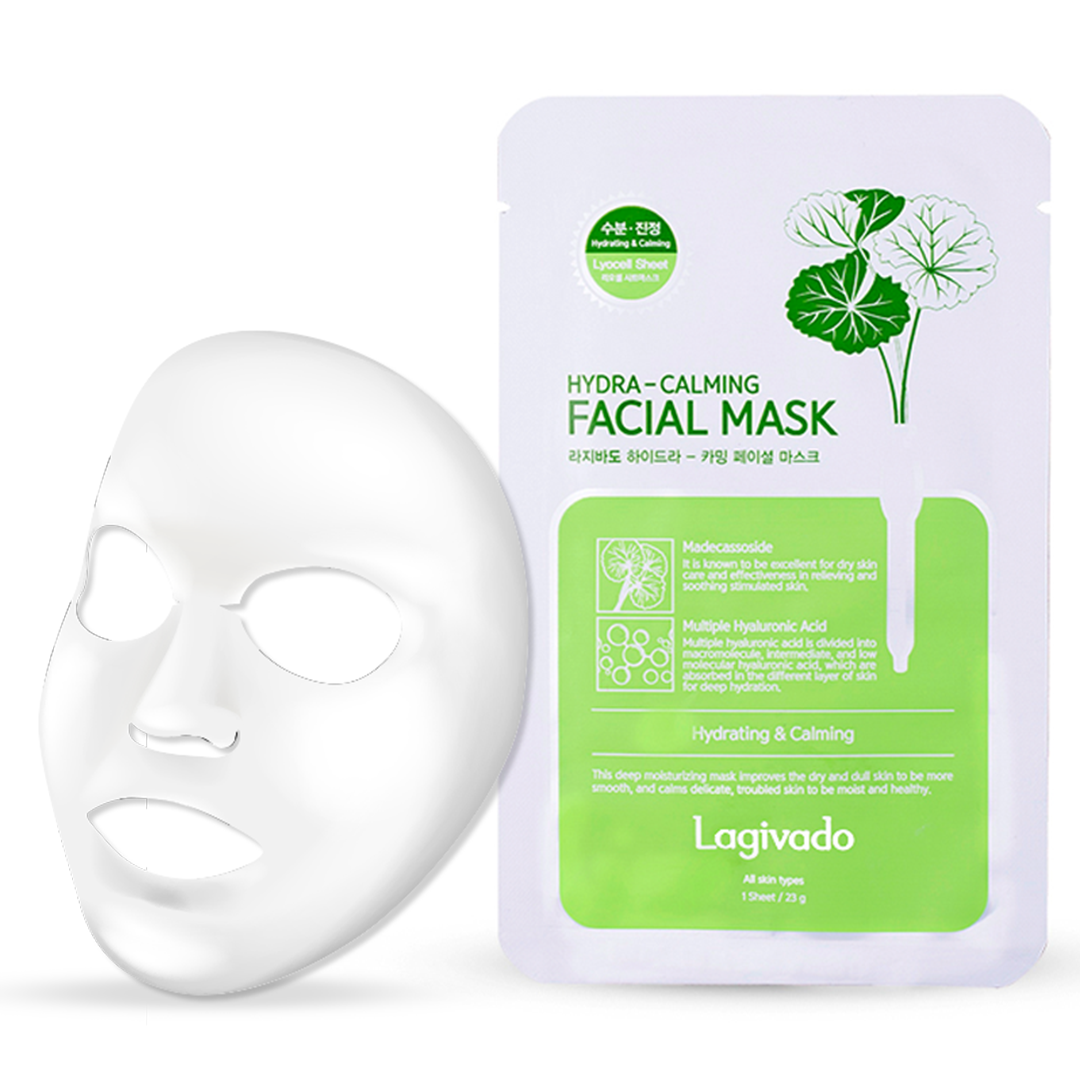 Mặt nạ siêu dưỡng ẩm, làm dịu da, cho làn da căng bóng và mềm mịn Hàn Quốc Lagivado Hydra Calming Facial Mask