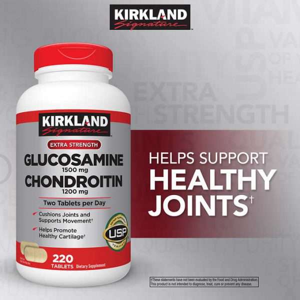 Glucosamine 1500mg Chondroitin 1200mg Kirkland Signature Mỹ- Giảm các triệu chứng đau nhức xương khớp hiệu quả - QuaTangMe Extaste