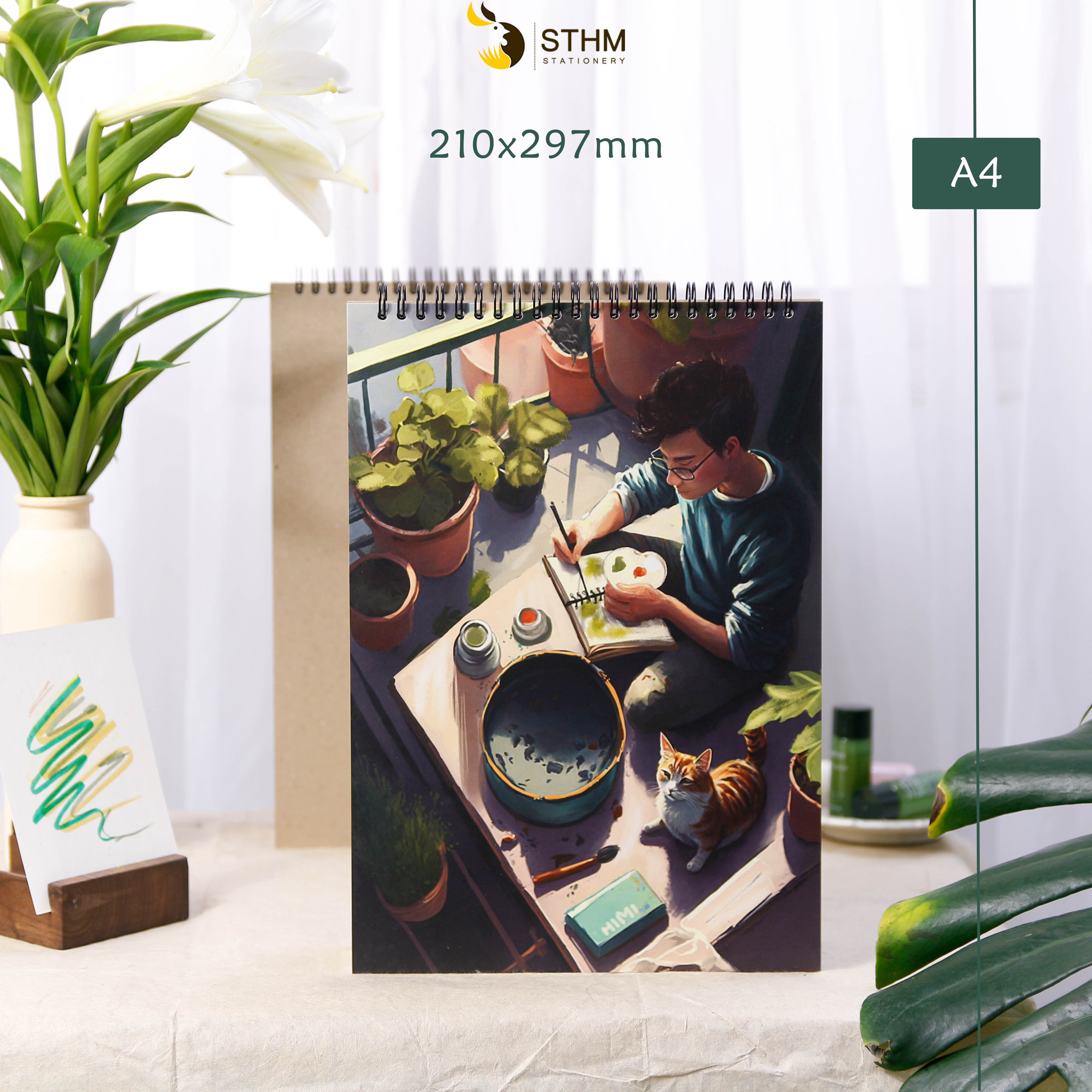 [STHM stationery]- Sketchbook - MY CORNER - 100 trang giấy kem 130gsm